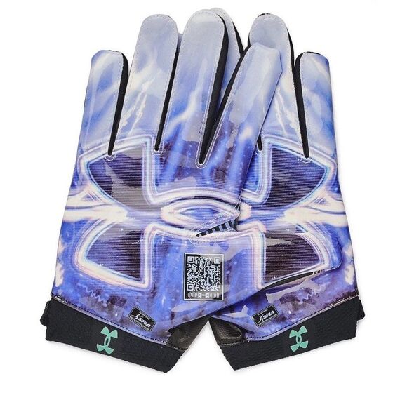 Under Armour 1376476 001 UA Blur Mens Size XL Football Skill Gloves w/ GlueGrip - Picture 3 of 6